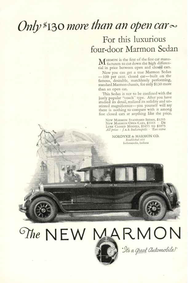 1924 Marmon Auto Advertising